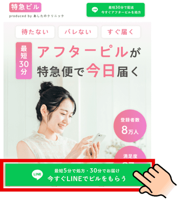 特急ピルの申し込み画面