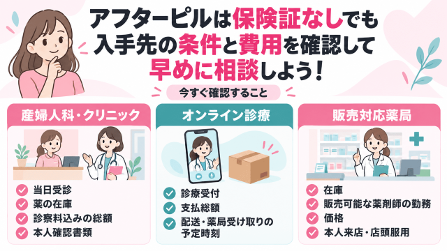 保険証なしのアフターピル入手ガイド